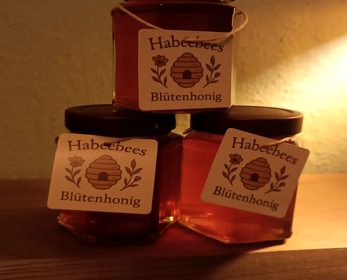 Drei Gläser Habeebees Blütenhonig